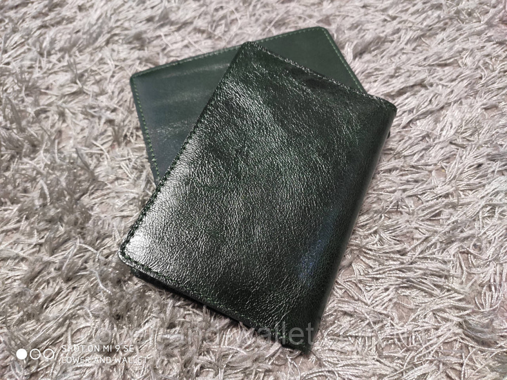 Обкладинка для авто документів із натуральної шкіри зеленого кольору ST Leather Київ - фото 6