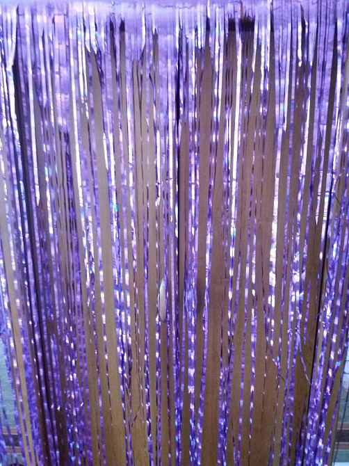 Дощик для фотозони з голограмою 2 м на 1 м фіолетовий Київ - фото 3