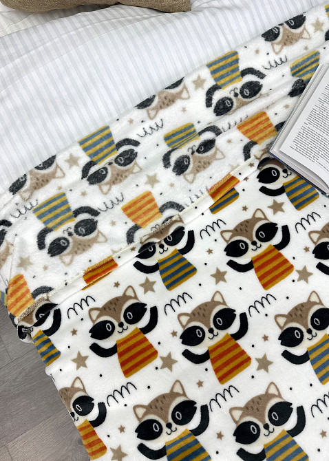 Плед-покривало Decorator WellSoft RACCOON 200х205 см з принтом "Єноти" (87-193) Київ - фото 2