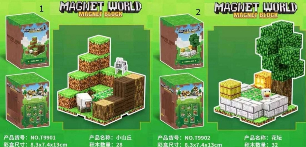 КАЧЕСТВЕННЫЙ Магнитный конструктор МАЙНКРАФТ из блоков MINECRAFT ТРЕНД 2025. Харьков - изображение 1