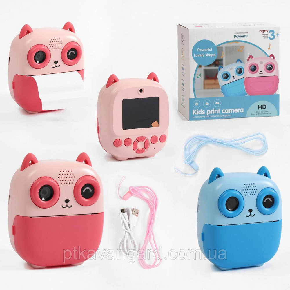 Детский фотоаппарат с моментальной печатью 
