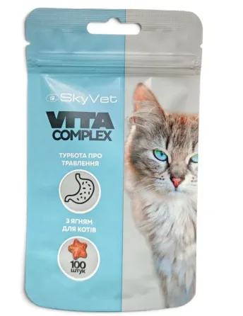 Дополнительный корм Vita Complex для кошек с ягненком (забота о пищеварении) 100 шт Винница
