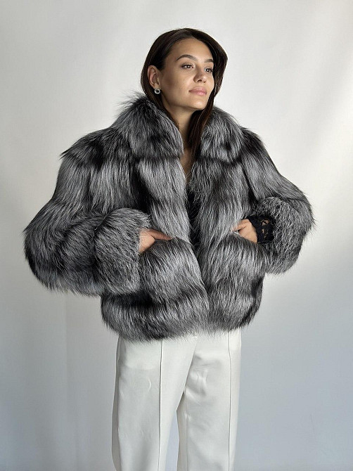 Шуба жіноча з фінської чорнобурки Сірий42 Харків - фото 4