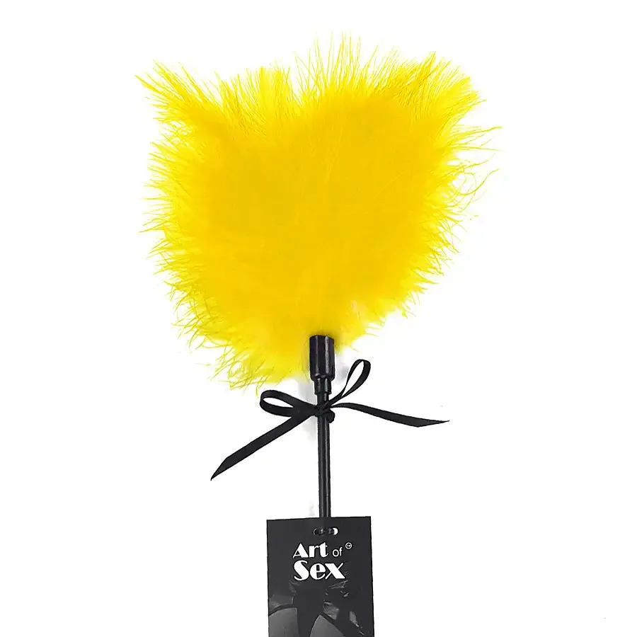 Лоскітка зі шлепалкою Піка Art of Sex - Puff Peak, колір Жовтий Львів - фото 3