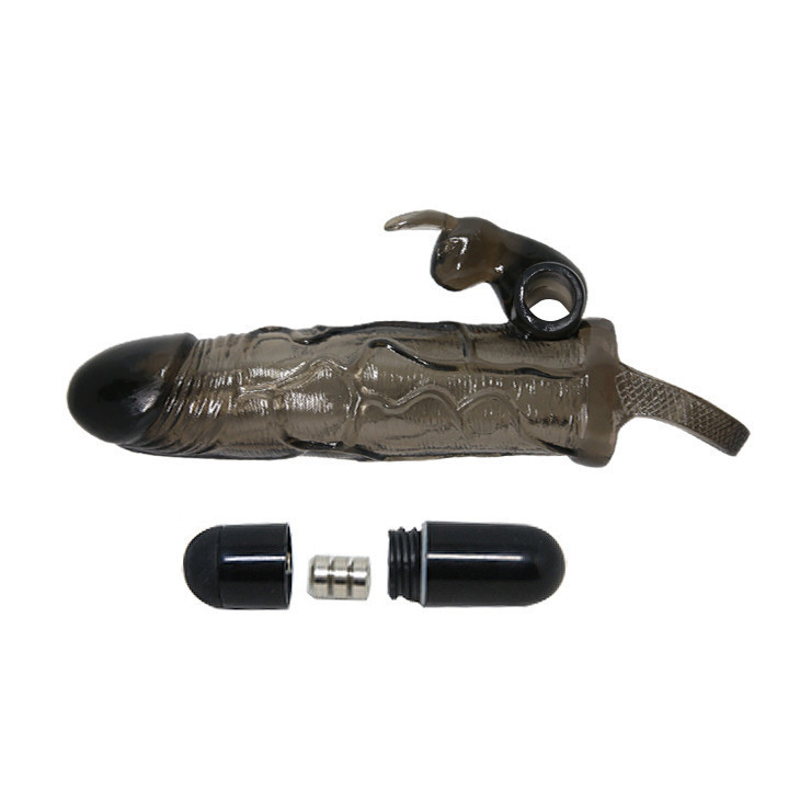 Насадка на член - Brave Man Vibrating Penis Sleeve 5,91" Black Sex Aura Київ - фото 7