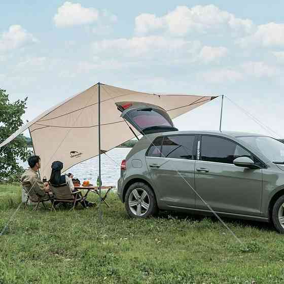 Тент для кемпінгу Naturehike Car Rear Canopy NH21TM001, 590*340 см, золотий (з трьома стійками) Київ