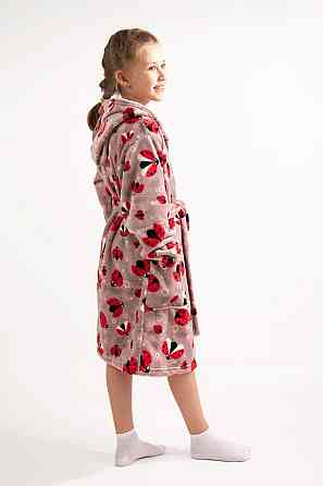 Халат детский для девочки теплый домашний, махровый велсофт, детские халаты на подростка Киев