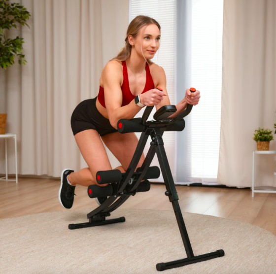 Тренажер для пресса HS-2001 Скамья тренажер для пресса регулируемая складная со счетчиком Шейперов тренажер Киев