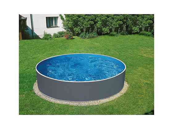 Комплект басейну каркасного Azuro Graphit 3.6 х 1.2 з пісочним фільтром та сходами Київ