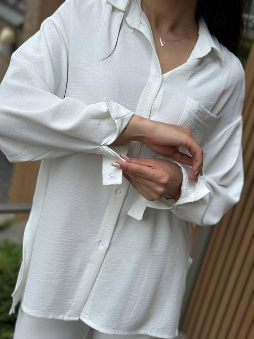 Костюм-трійка жіночий літній креп-жатка Молочний XL-2XL Харків - фото 2