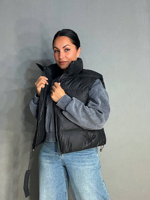 Жилетка жіноча A-N 10013 дута без капюшона чорна, чорний, 44 Київ - фото 13