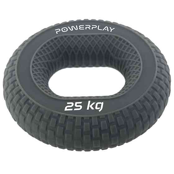 Эспандер кистевой силиконовый PowerPlay PP-4333 Hand Grip Large 25 кг. Серый Киев