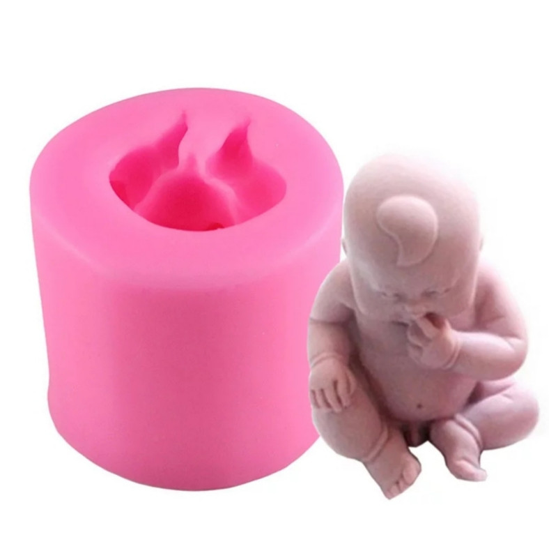 Молд силиконовый Младенец 48 на 54 мм розовый Киев - изображение 1
