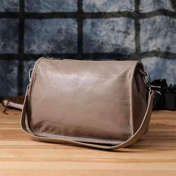 Стильная сумка на плечо из натуральной кожи Vintage 23002 Темно-серый Киев