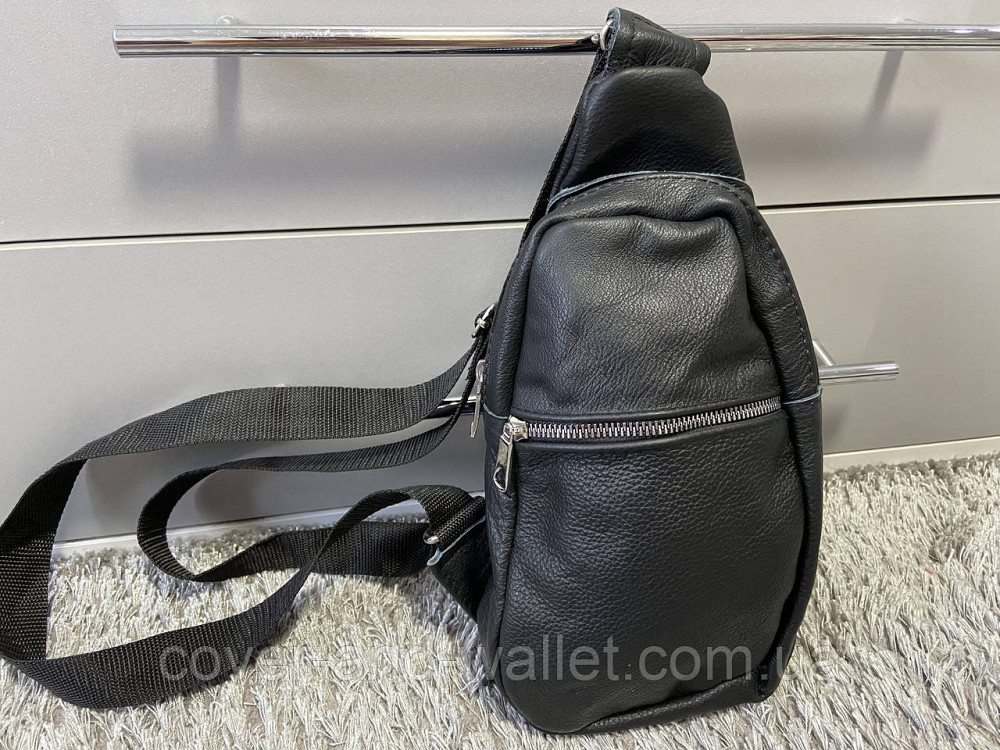 Кожаная мужская сумка-слинг через плечо PS Leather Киев - изображение 3