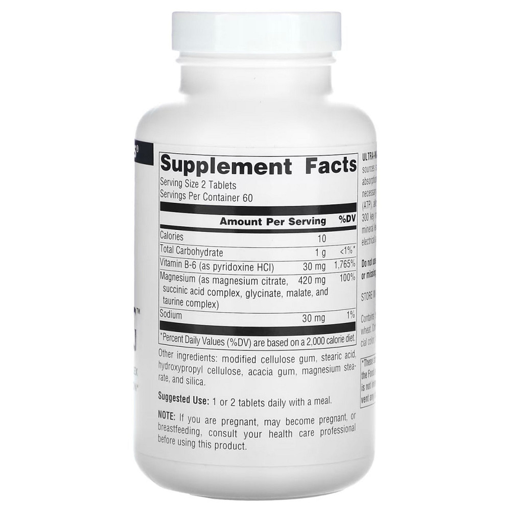 Магний (ультра-маг) Source Naturals Ultra-Mag 120 таб Киев - изображение 2