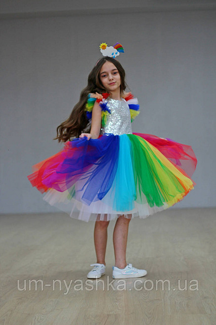 Плаття Веселки, Єдиноріжки | Різнокольорова святкова сукня Кривий Ріг - фото 6