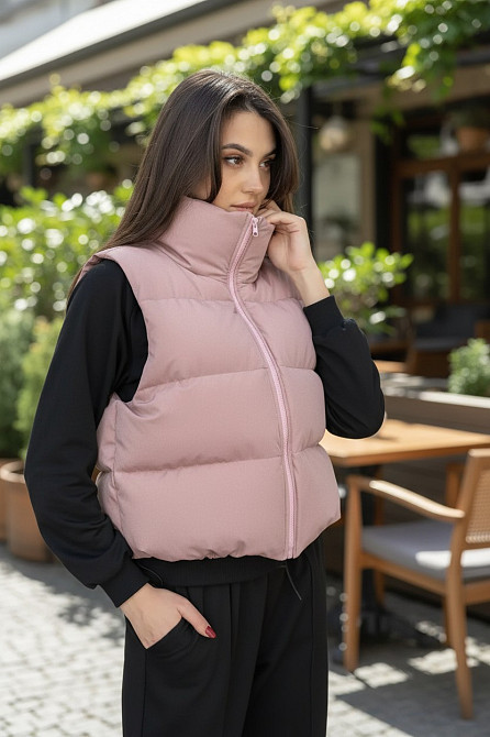 Жилетка черная женская укороченная Пудровый 50/52 Харьков - изображение 2