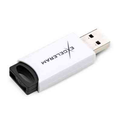 USB флеш накопитель eXceleram 64GB H2 Series White/Black USB 2.0 (EXU2H2W64) Винница
