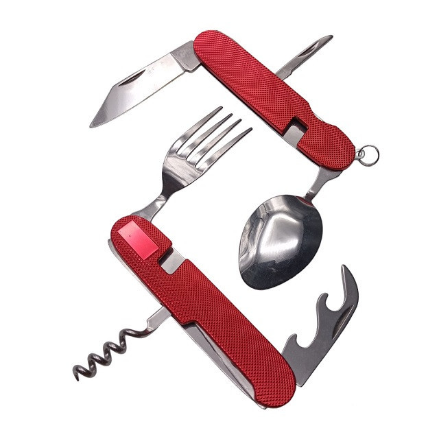 Туристический столовый прибор 706 ALL красный средний Днепр - изображение 2