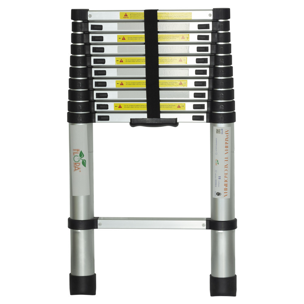 Драбина телескопічна 11 щаблів 3.2м FLORA (5033614) Київ - фото 1
