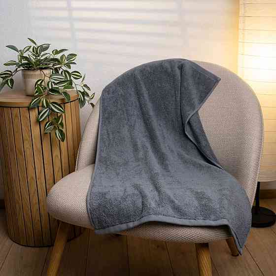 Рушник готельний для обличчя і рук GM Textile 50х90см 500г/м2 (Сірий) Суми