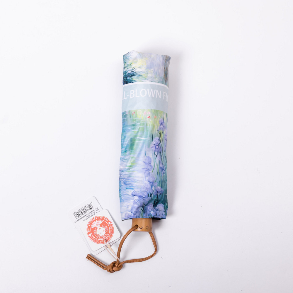 Yiwu Парасолька механічна з принтом надійна з поліестеру діаметр 99 см Блакитна HP-23-3BL Коломия - фото 3