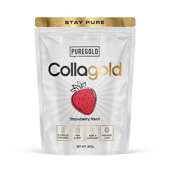 Гидролизованный коллаген с витамином С Puregold CollaGold 300g клубника Киев