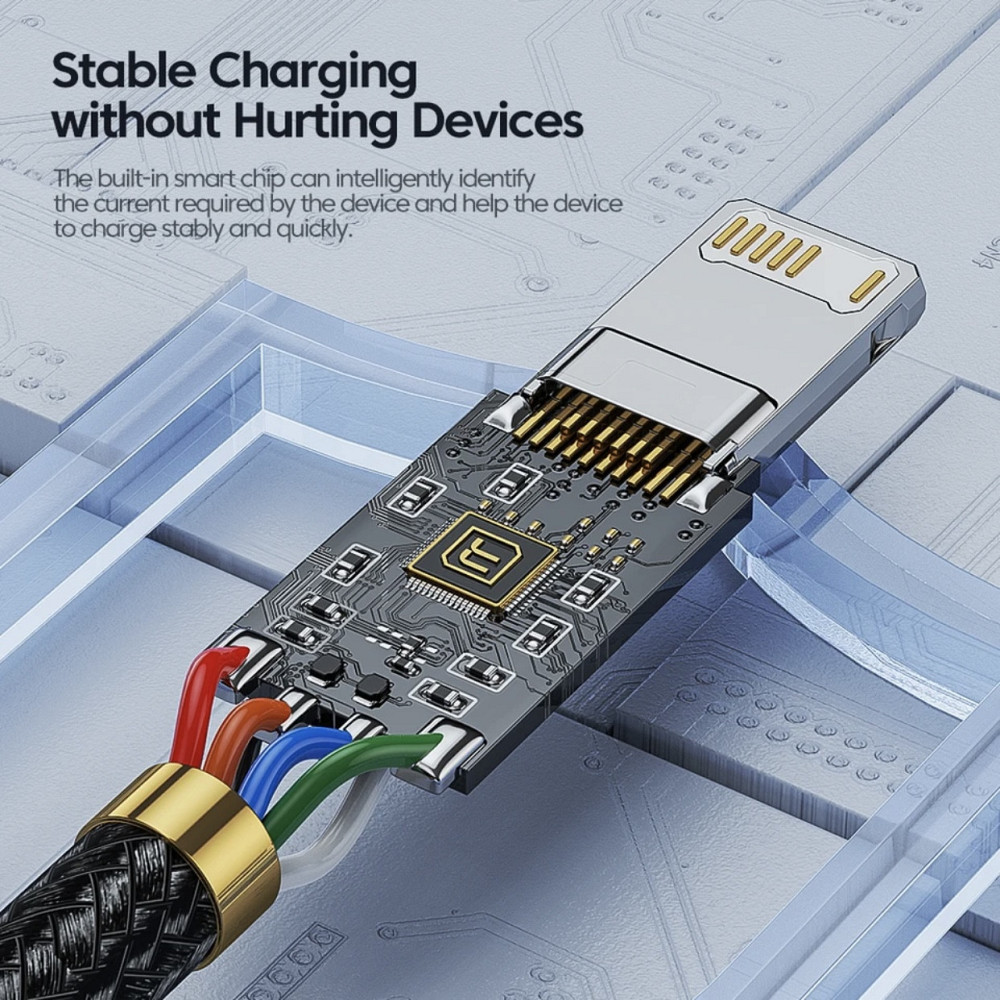 Кабель Toocki TQ-X12 USB-Lightning 0.5m Київ - фото 3