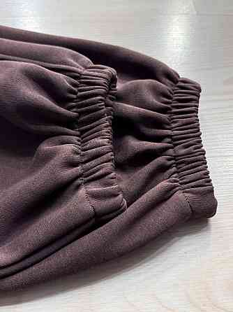 Брюки женские A-N 27068 спортивные джогеры с нашивкой на поясе коричневые, коричневый, M Киев