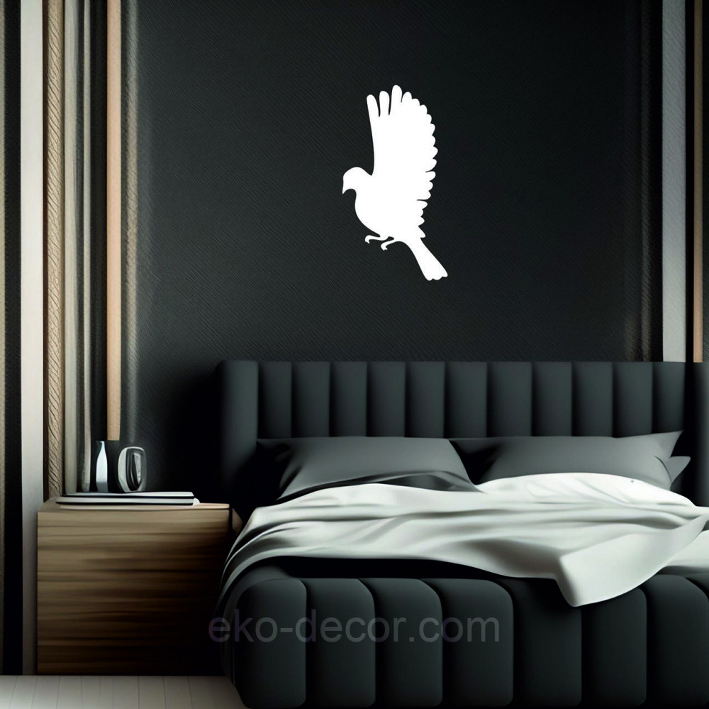Декоративное настенное Панно «Птичка» Декор на стену(цена за 1шт) 30*16 см, Белый Киев - изображение 8