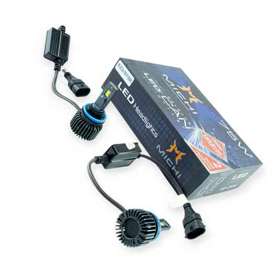 Автолампа H11 12V-24V MICHI Can 75W 5500K 5300L з обманкою радіатор з вентилятором LED Мукачево