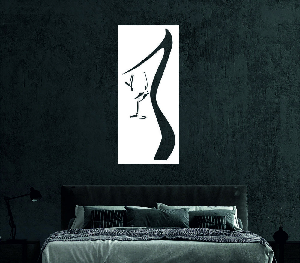 Декоративное настенное Панно «Силуэт женщины», Декор на стену 90*40 см, Белый Киев - изображение 5