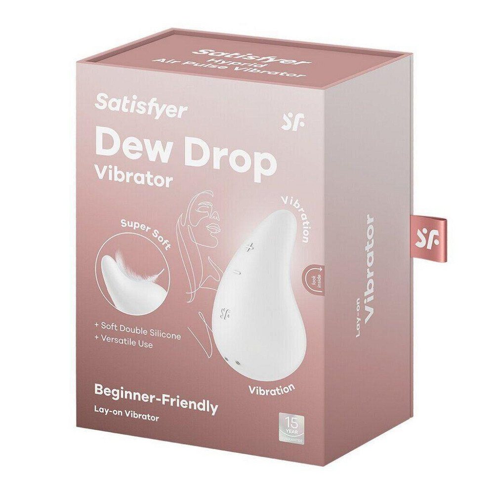 Вибратор для наружной стимуляции Satisfyer Dew Drop White, 2 мотора, 12 режимов, мягкий корпус Sex Aura Киев - изображение 6