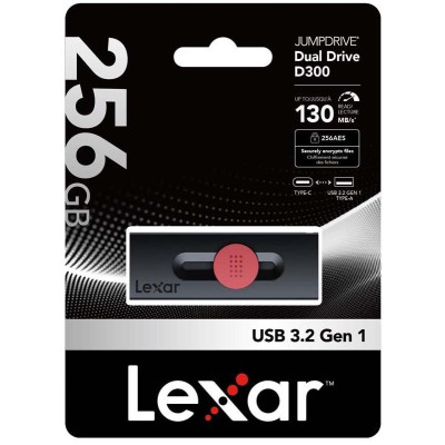 USB флеш накопичувач Lexar 256GB JumpDrive Dual Drive D300 USB/Type-C3.2 (LJDD300256G-BNBNG) Вінниця - фото 4