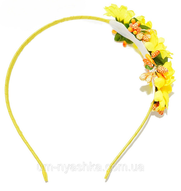 Ободок обруч с цветами 