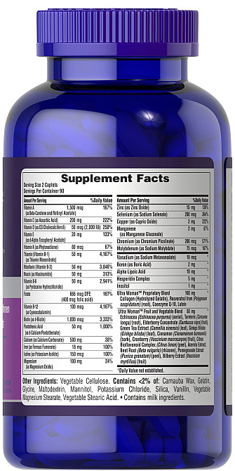 Мультивитамины для женщин Puritan's Pride Ultra Woman™ Daily Multi Time Release 180 capl Луцк - изображение 2