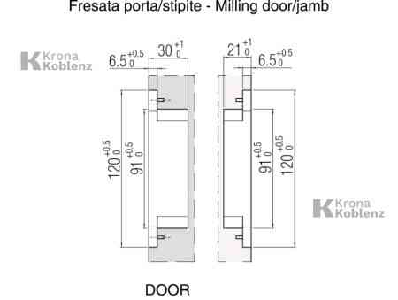 Прихована петля Koblenz ATOMIKA K 8000 HD хром матовий Київ