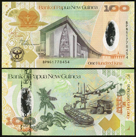 Papua New Guinea Папуа Нова Гвінея - 100 Kina 2008 UNC P. 37 Commemorative Hybrid Polymer Полтава - фото 1
