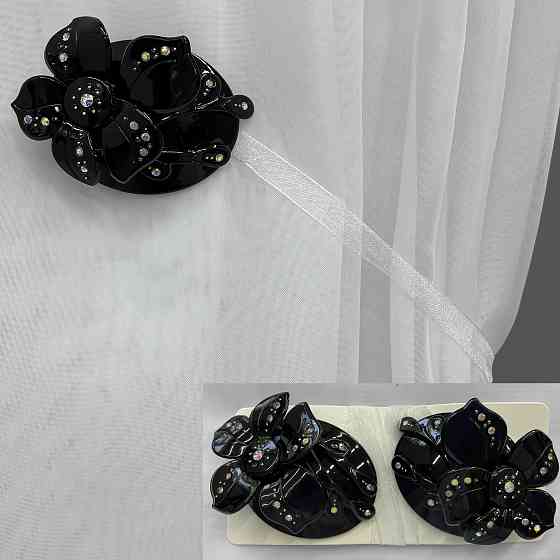 Магніти для штор і гардин Тася набір 2 шт Чорний (81-164) Київ