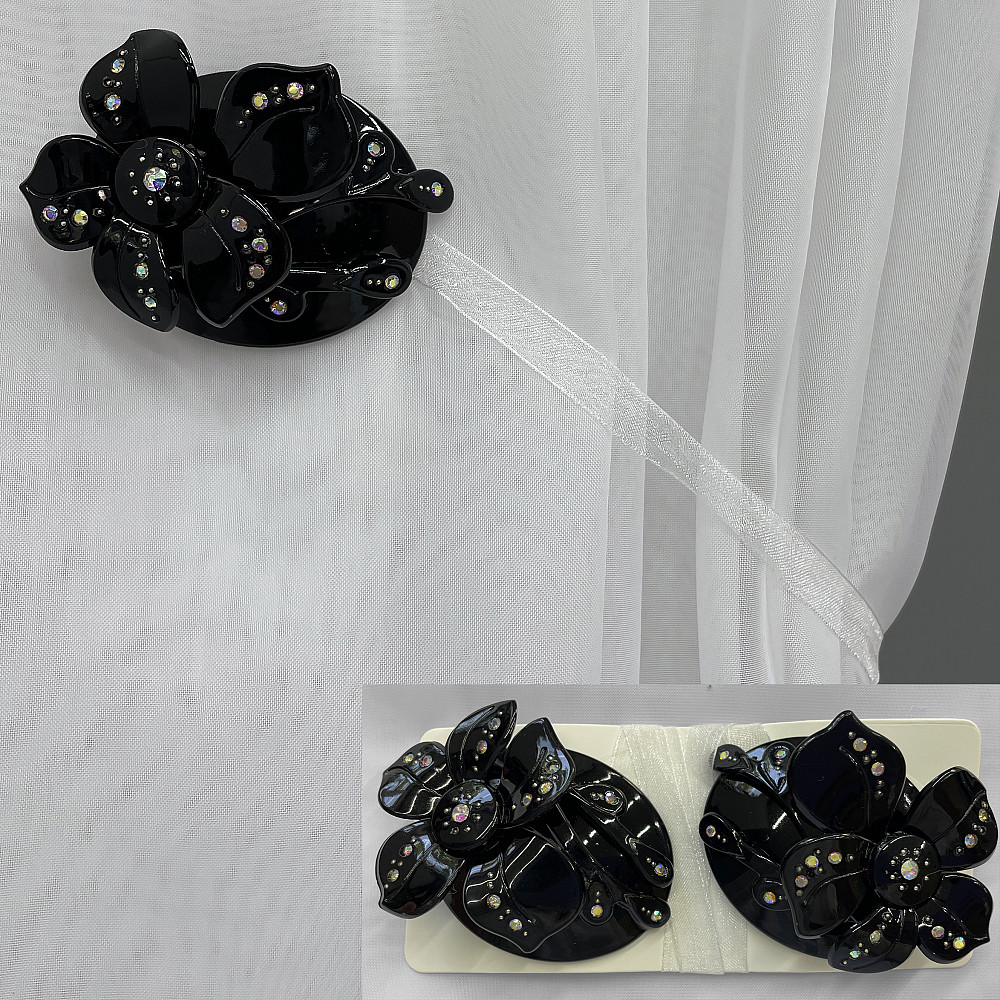 Магніти для штор і гардин Тася набір 2 шт Чорний (81-164) Київ - фото 1