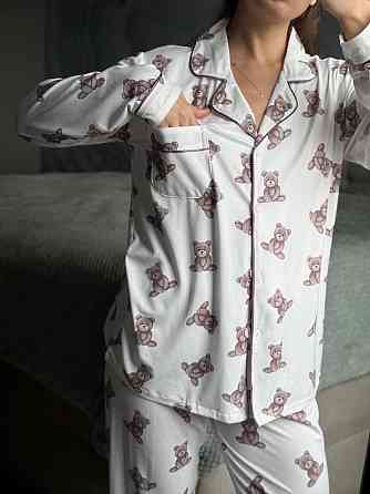 Женский домашний комплект двойка с мишками коттон XL Одесса