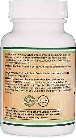 S-ацетил L-глутатіон Double Wood Supplements S-Acetyl L-Glutathione 100 mg 60 capsules Луцьк