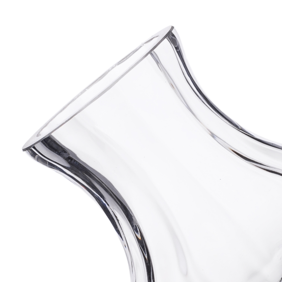 Прозрачная стеклянная ваза для цветов 20.5 см с подарком Киев