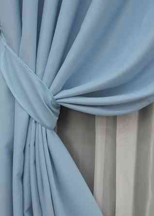 Комплект готовых штор VR-Textil Блэкаут Midnight № 1676ш Голубой 150х290 см 2 шт (33-0568) Киев