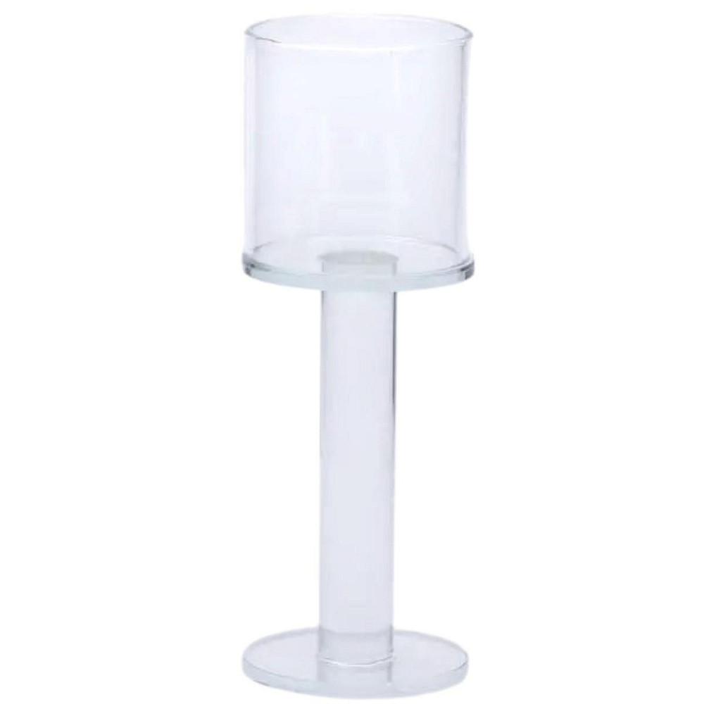 Декоративный стеклянный подсвечник на ножке 16 см Киев - изображение 2