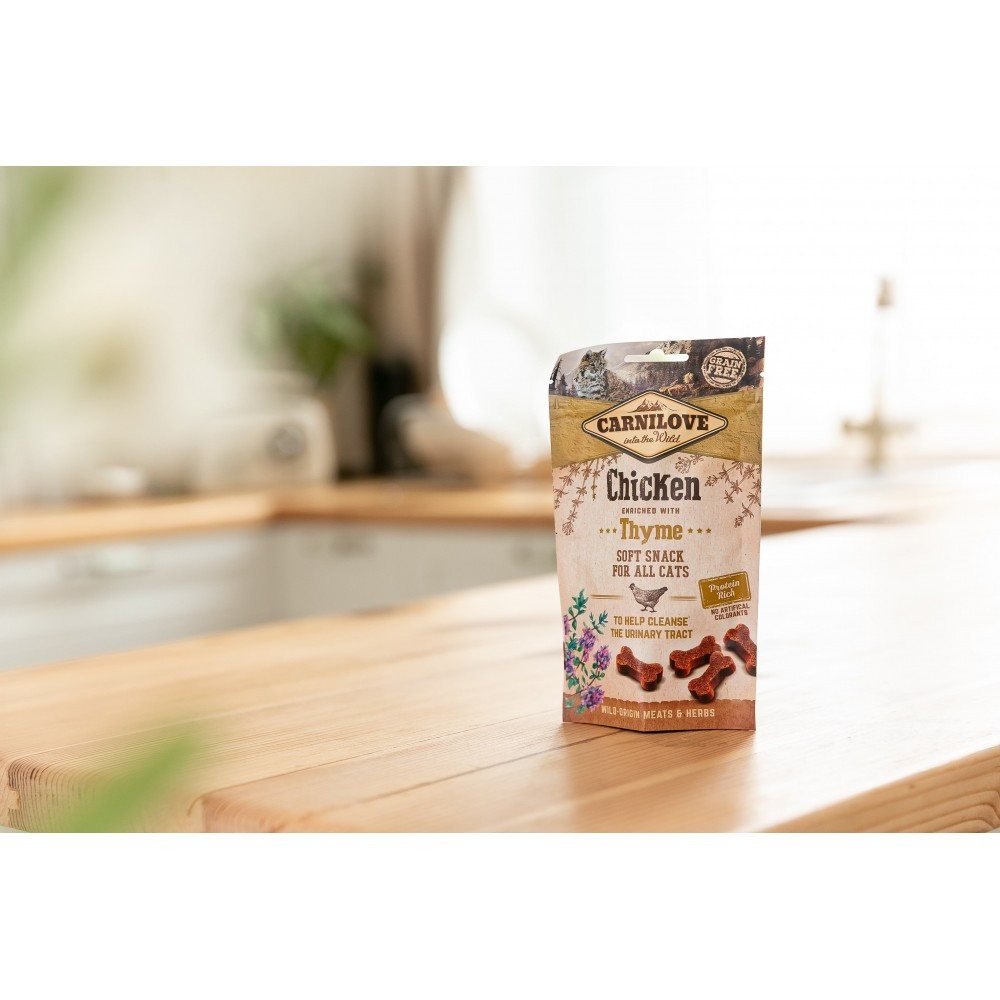 Лакомство Carnilove Cat Semi Moist Snack для кошек, курица и тимьян, 50 г Винница - изображение 4