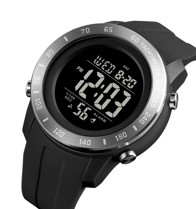Чоловічий спортивний наручний годинник Skmei 1524 (Чорні з чорним) Вінниця - фото 2