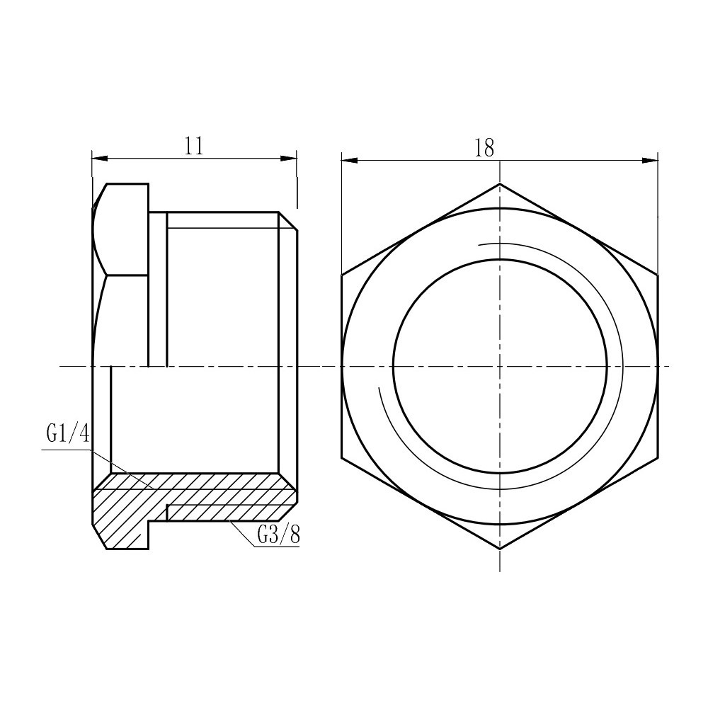 Футорка Thermo Alliance Forte 3/8"х1/4" НВ SF37496 Київ - фото 7