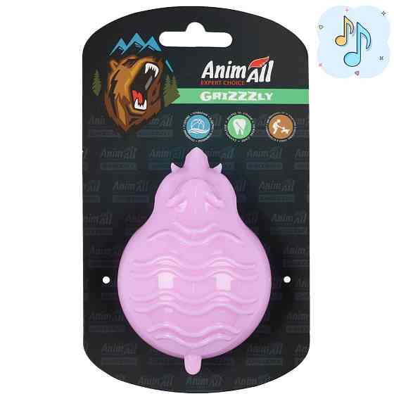 AnimAll GrizZzly АнімАлл Грізлі Іграшка для собак Кабан, 10×7×7,2 см, фіолетова Київ